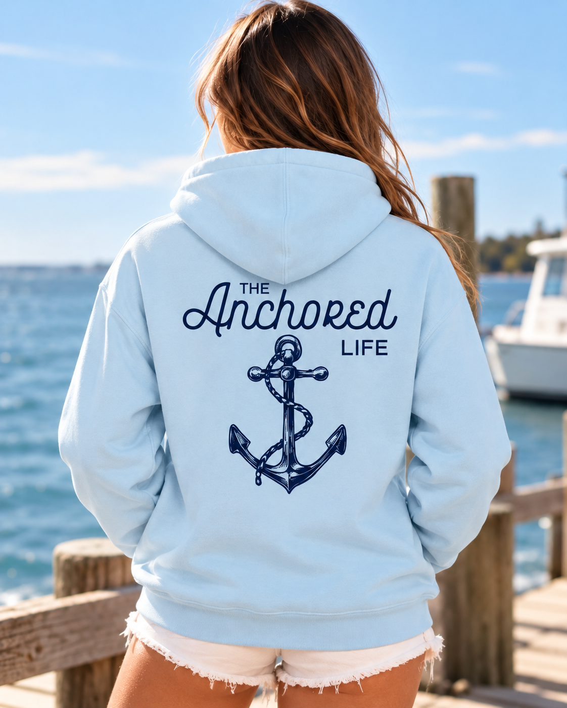 POWDER BLUE - Women's Anchor Hoodie