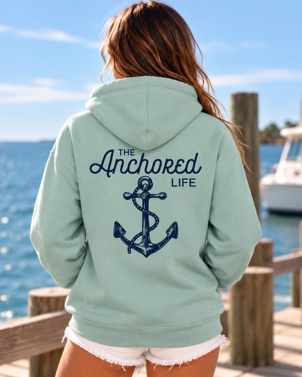Soft Sage - Women's Anchor Hoodie