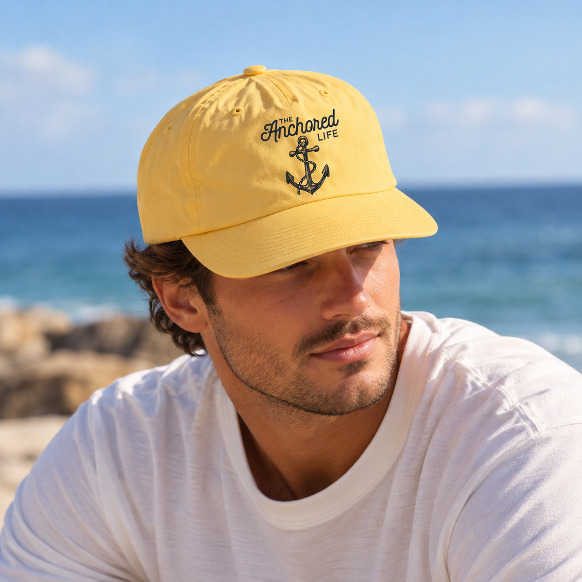 Men's Yellow Anchored Signature Hat