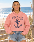 Dusty Mauve - Anchored Life Cropped Hoodie
