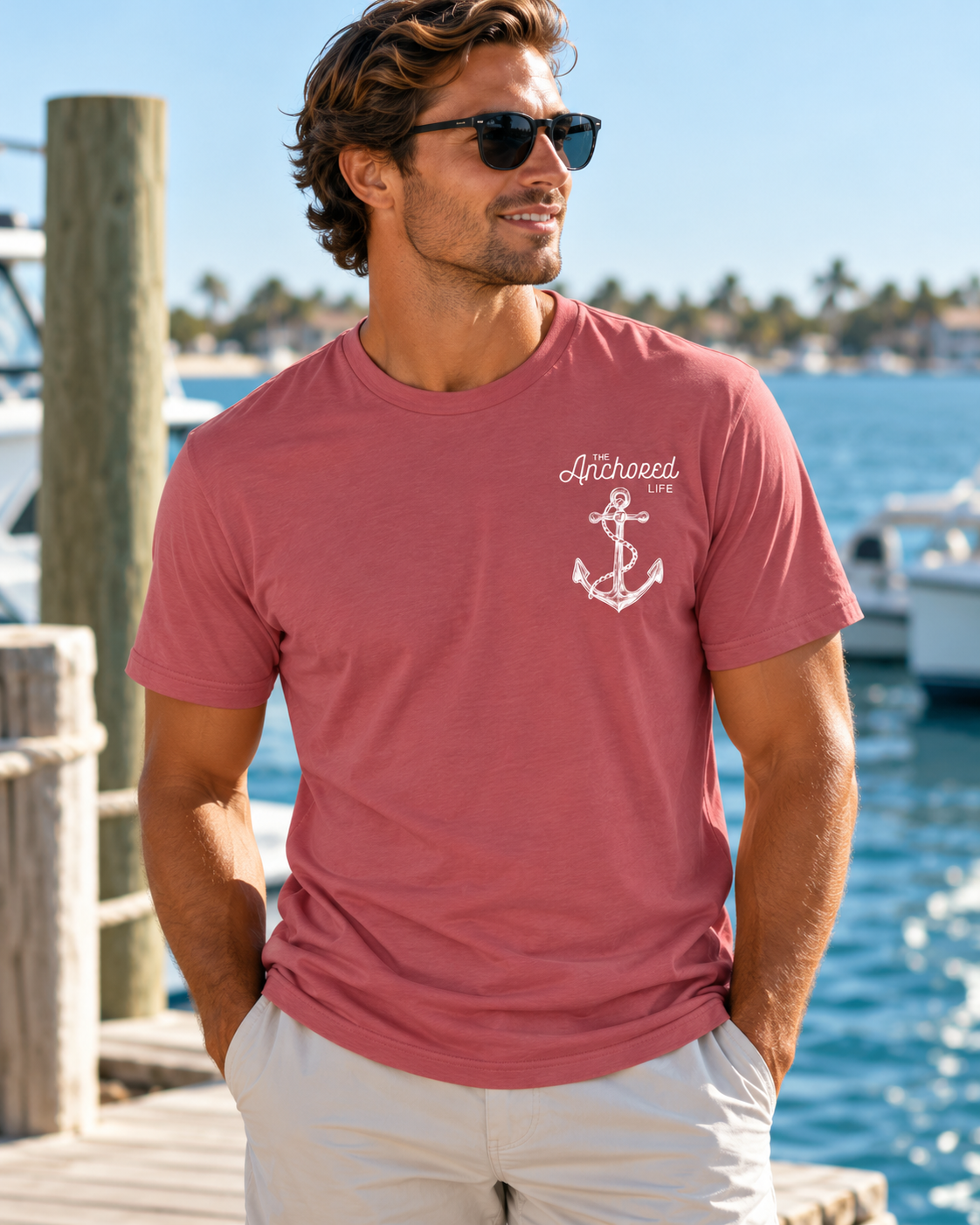 Pink  - Men's Everyday Anchor Tee